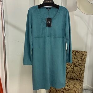 Chic Teal Long Sleeve Dress by Joh